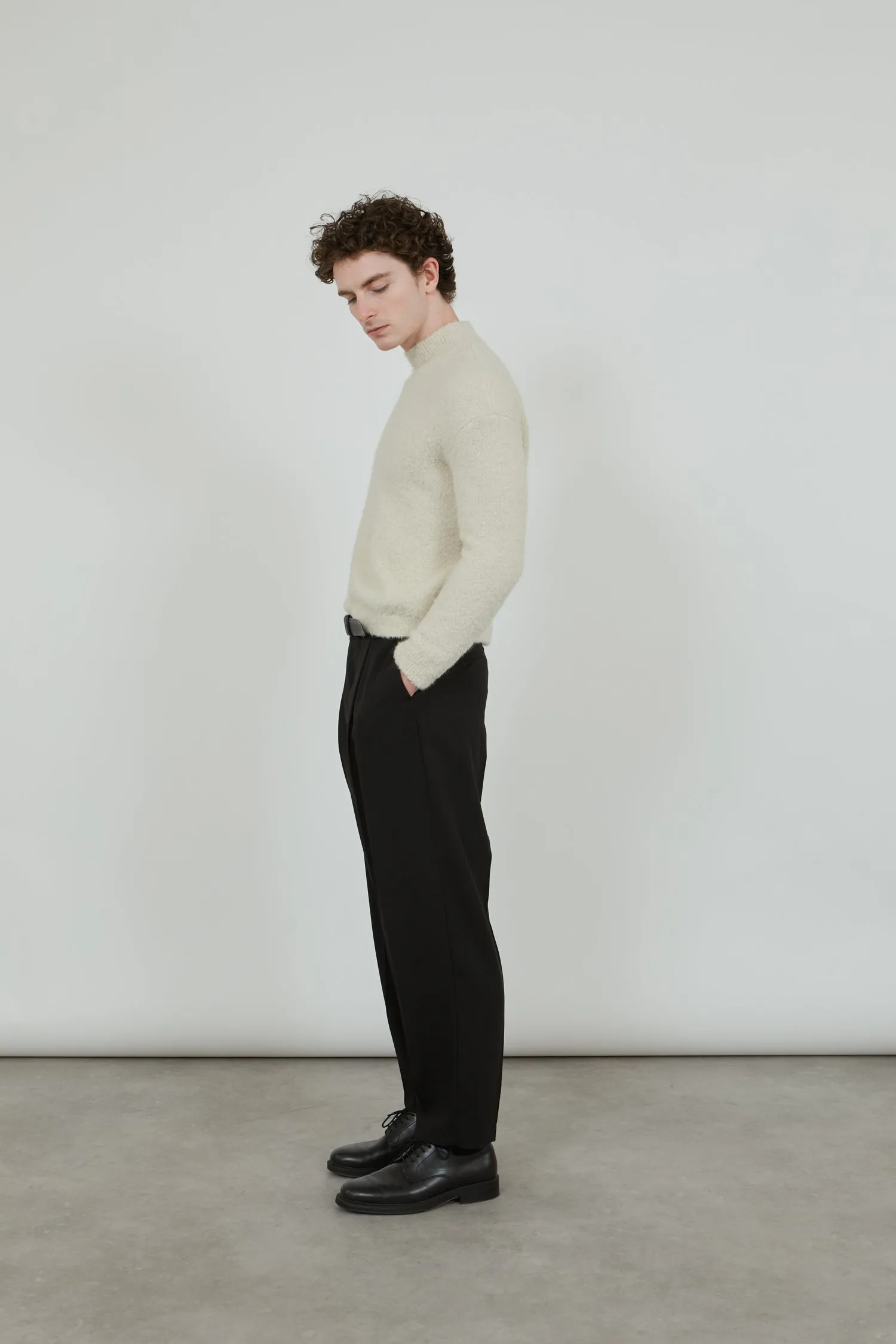 Owen knitted sweater | Off white - Alpaca wool