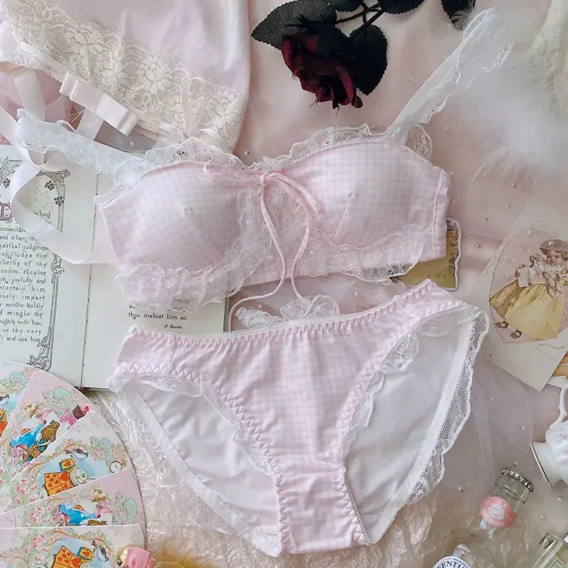 Pale Plaid Babygirl Lingerie Set