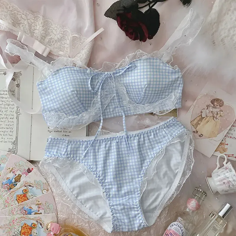 Pale Plaid Babygirl Lingerie Set