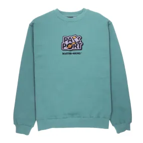 Passport Master Sound Series Embroidered Crewneck Teal