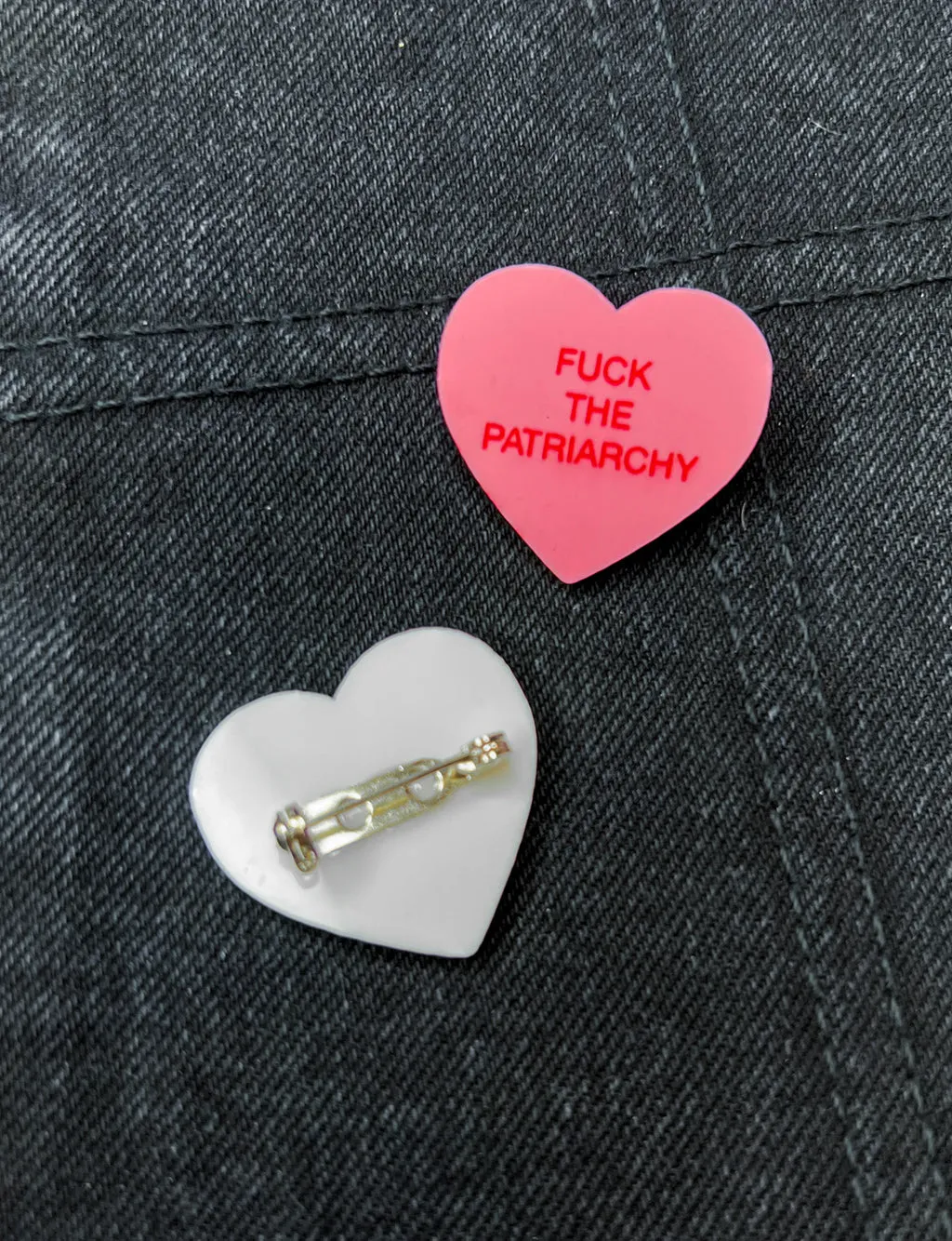 PATRIARCHY GENTLE REMINDER PIN - PINK