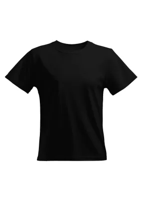 Perfect TShirt Co Women's Short Sleeve Crew Neck Black  Relax Fit T-Shirt