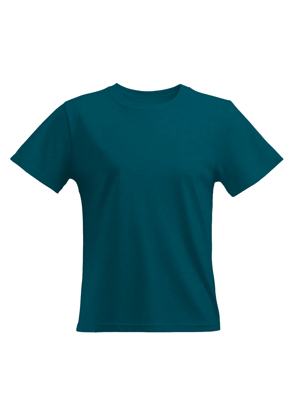 Perfect TShirt Co Women's Short Sleeve Crew Neck Heather Relax Fit T-Shirt - Deep Teal