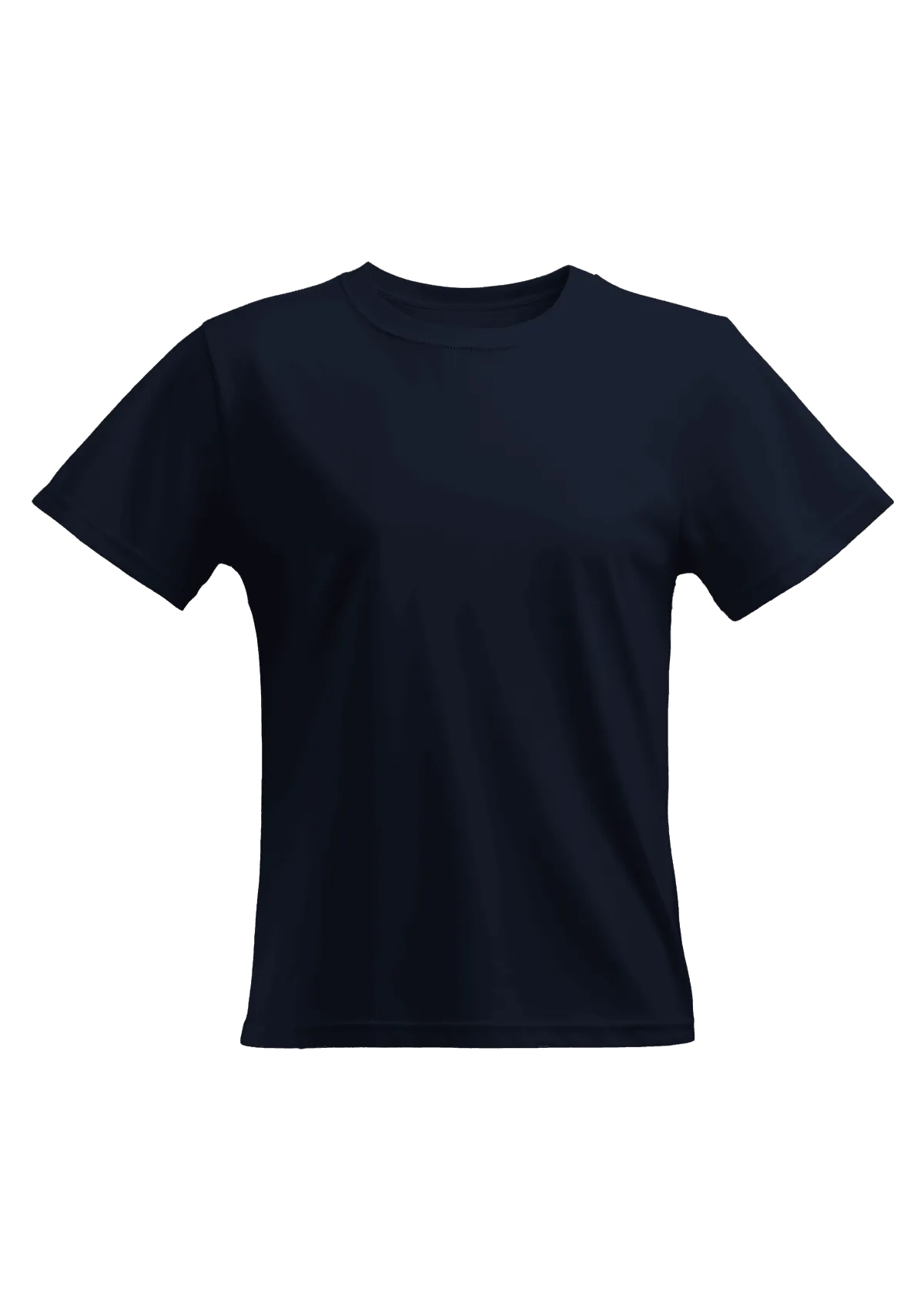 Perfect TShirt Co Women's Short Sleeve Crew Neck Navy Blue  Relax Fit T-Shirt