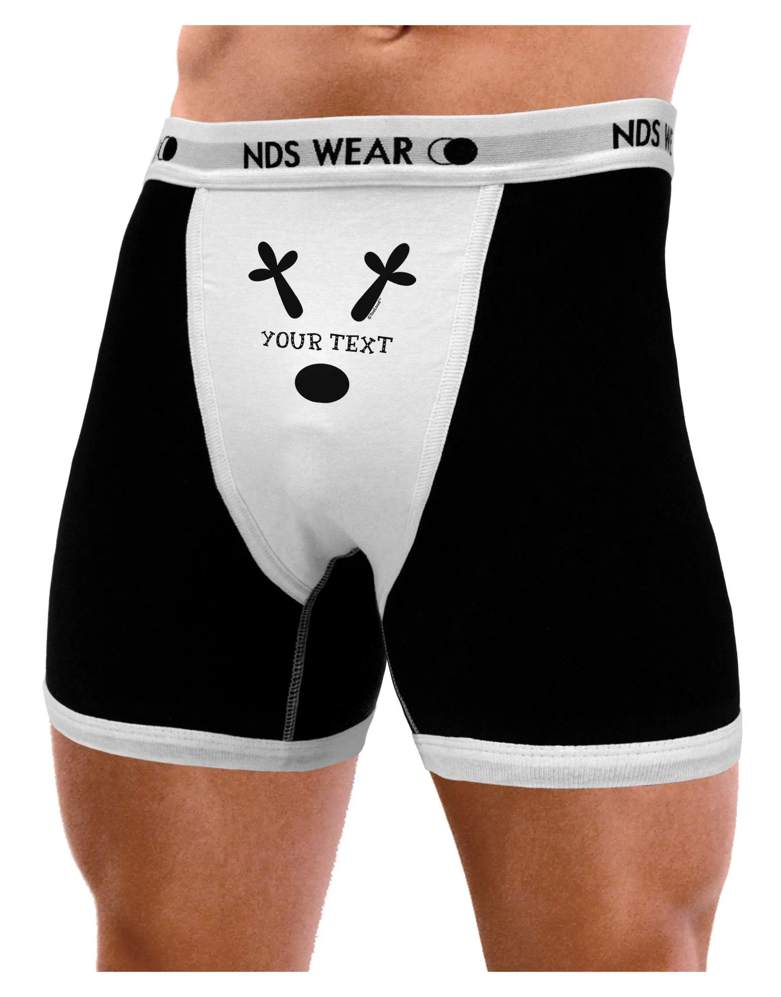 Personalized Matching Reindeer Family Design - Your Text Mens Boxer Brief Underwear