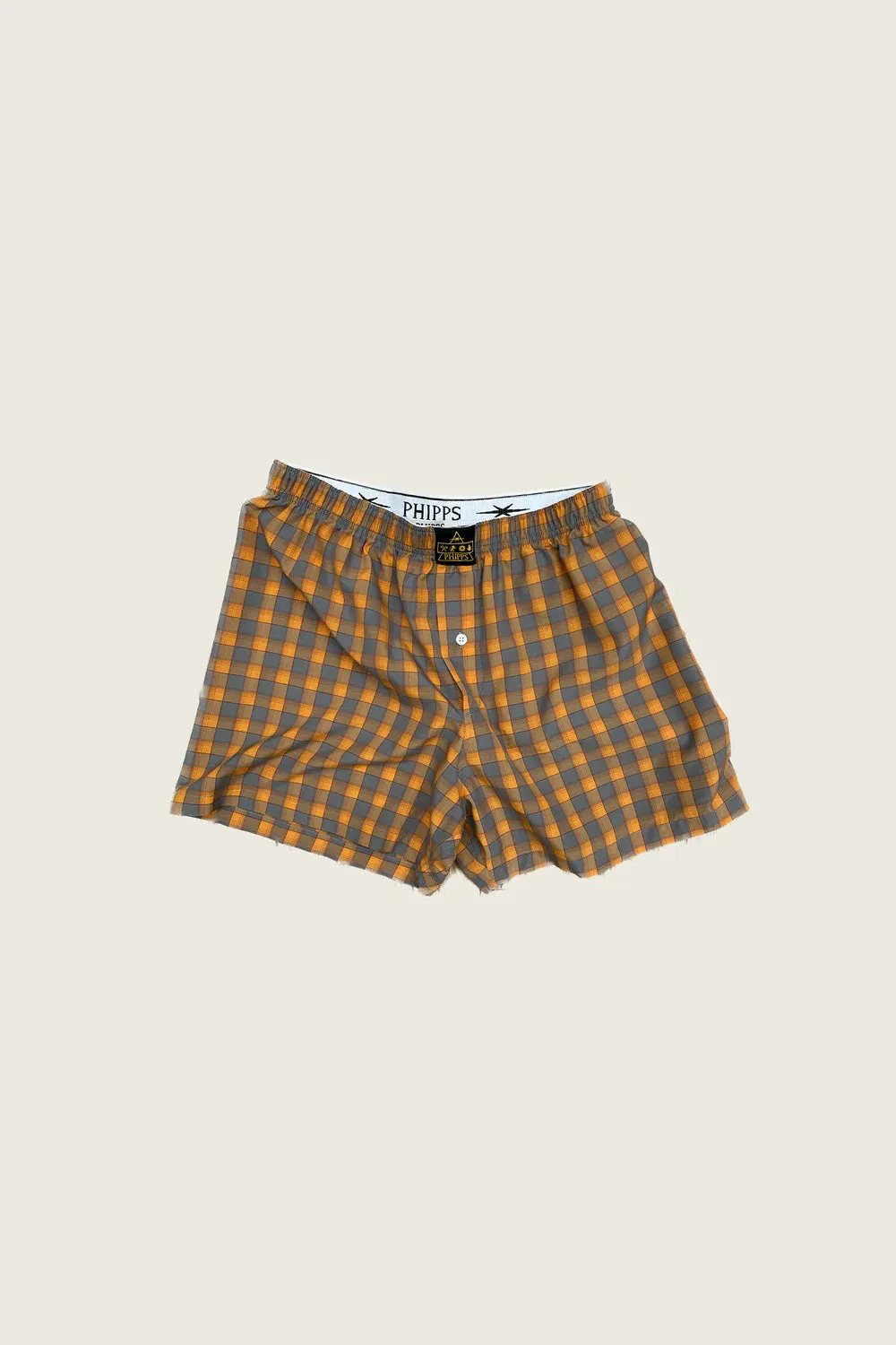 PHIPPS BOXER SHORT ORANGE CHECK