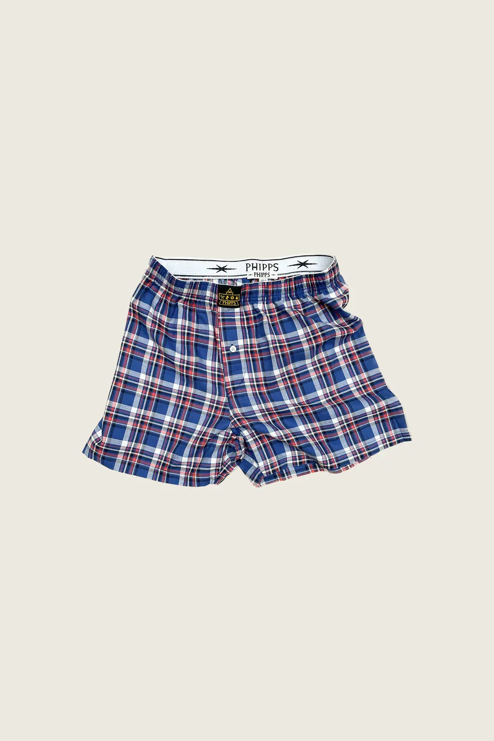 PHIPPS BOXER SHORT ROYAL BLUE PLAID