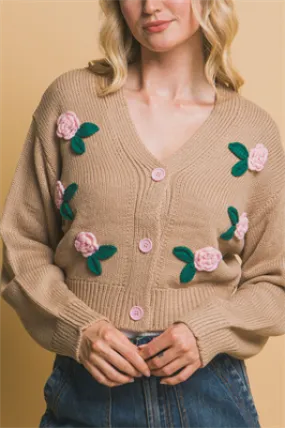 Pink Delight Button Front Sweater Cardigan (Assorted Colors)