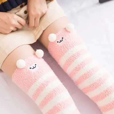 Pink Monkey Thigh Highs