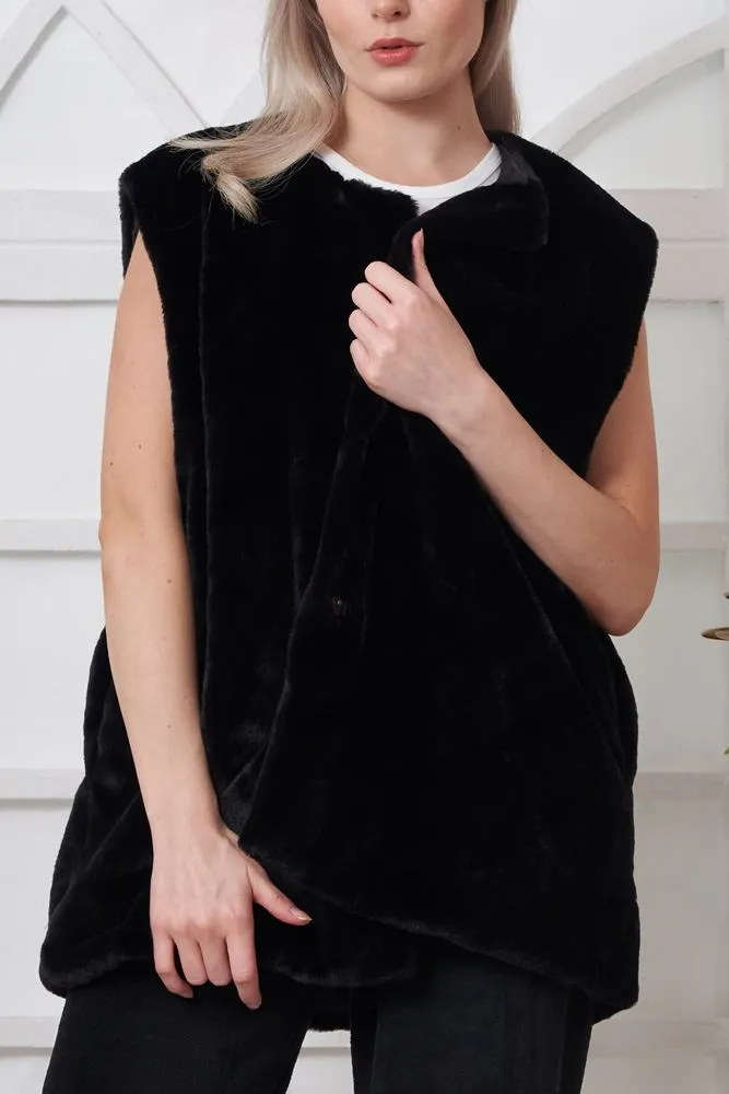 Plain Faux Fur Gilet