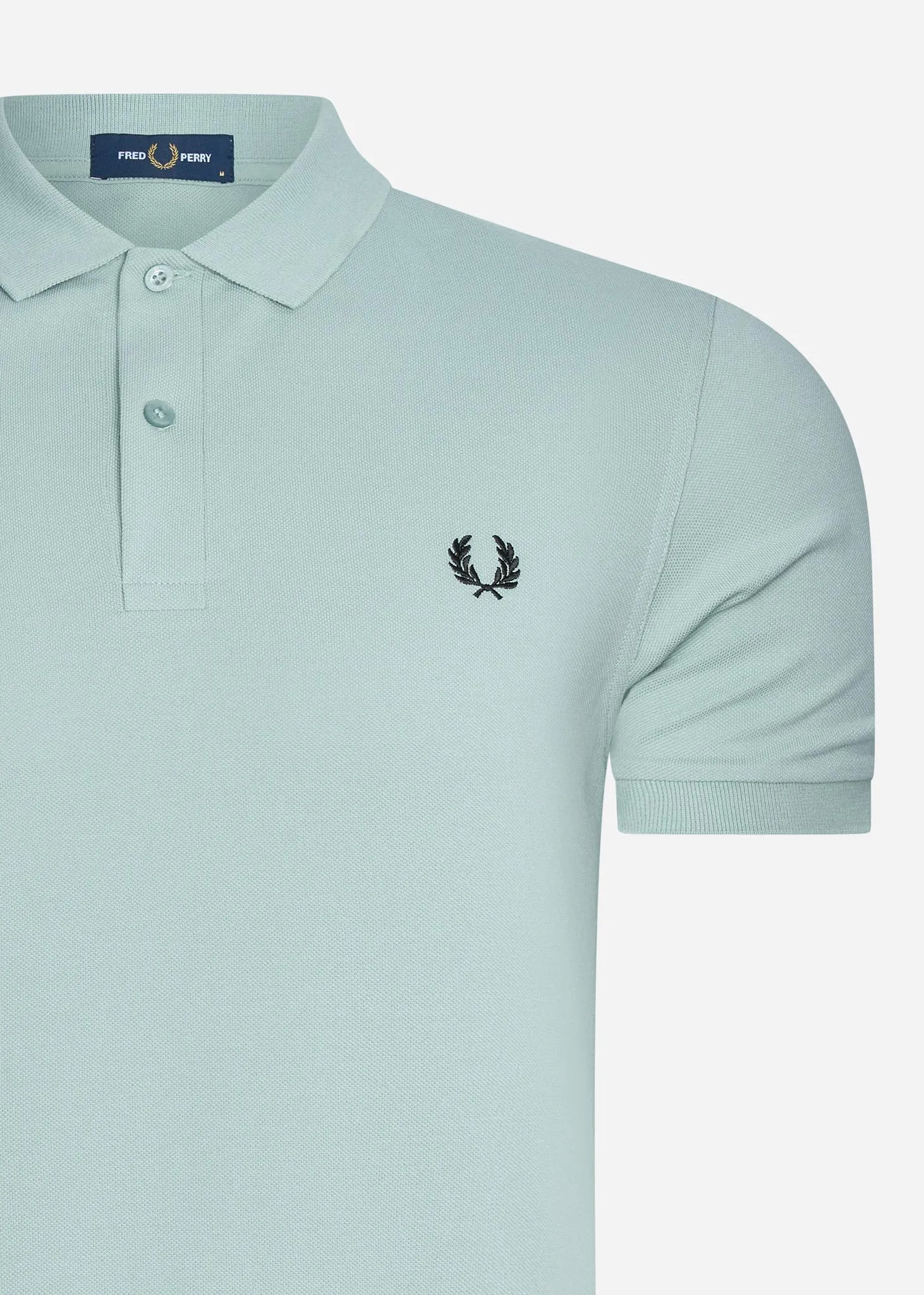 Plain fred perry shirt - silver blue