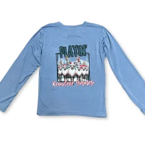 Playing Reindeer Games Long Sleeve Kid Shirt