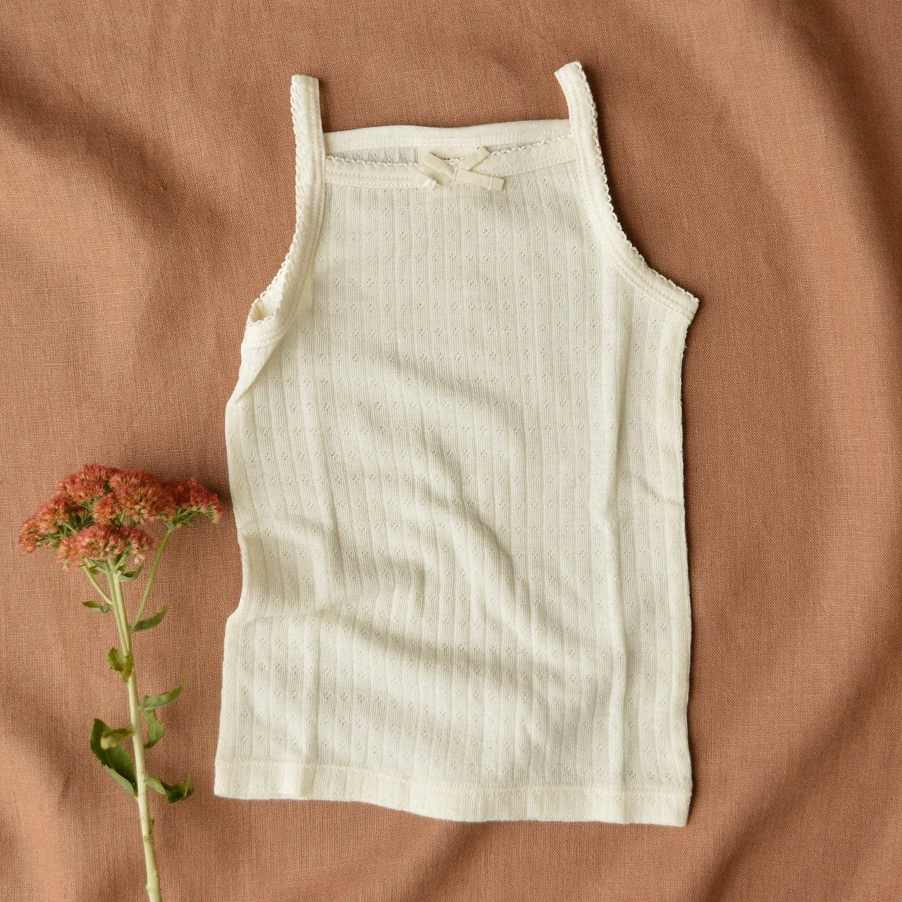 Pointelle Camisole Vest - 100% Organic Merino (2-6y)