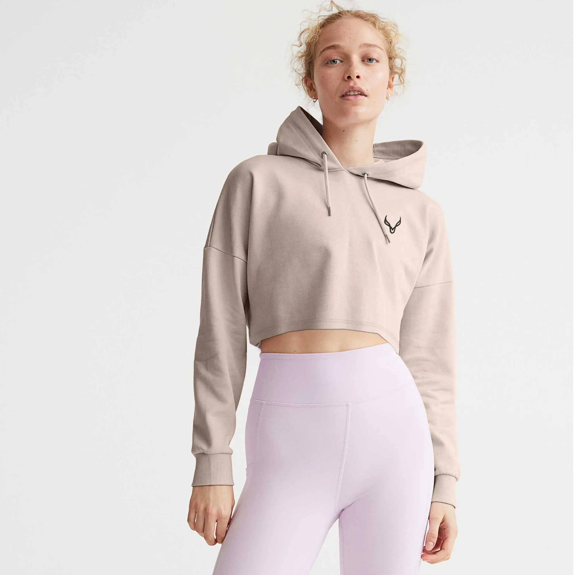 Polo Athletica Women's Hooded Activewear Terry Crop Top