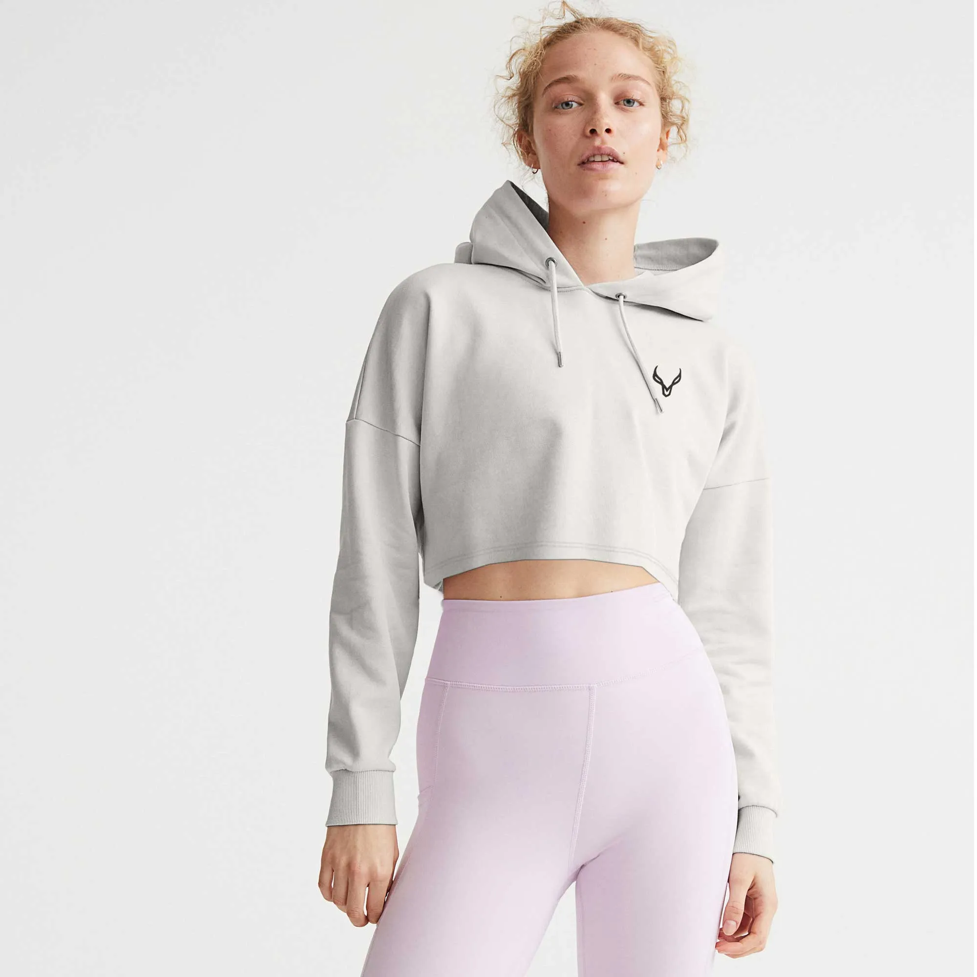 Polo Athletica Women's Hooded Activewear Terry Crop Top