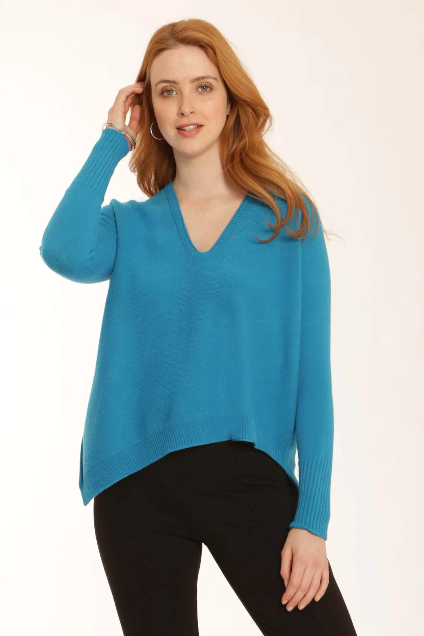 Pomodoro Clothing Asymmetric V Neck Jumper 22250