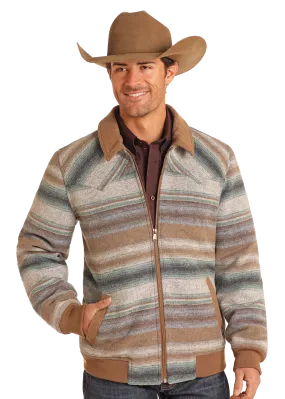 Powder River Serape Stripe Wool Bomber-DM92C04073