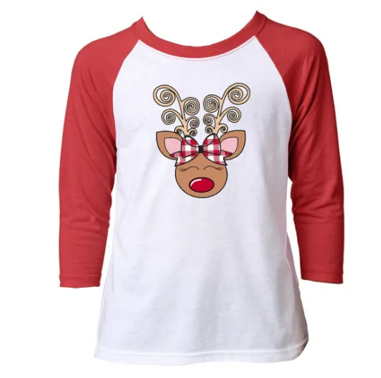 Pretty Reindeer Tee Red 2T