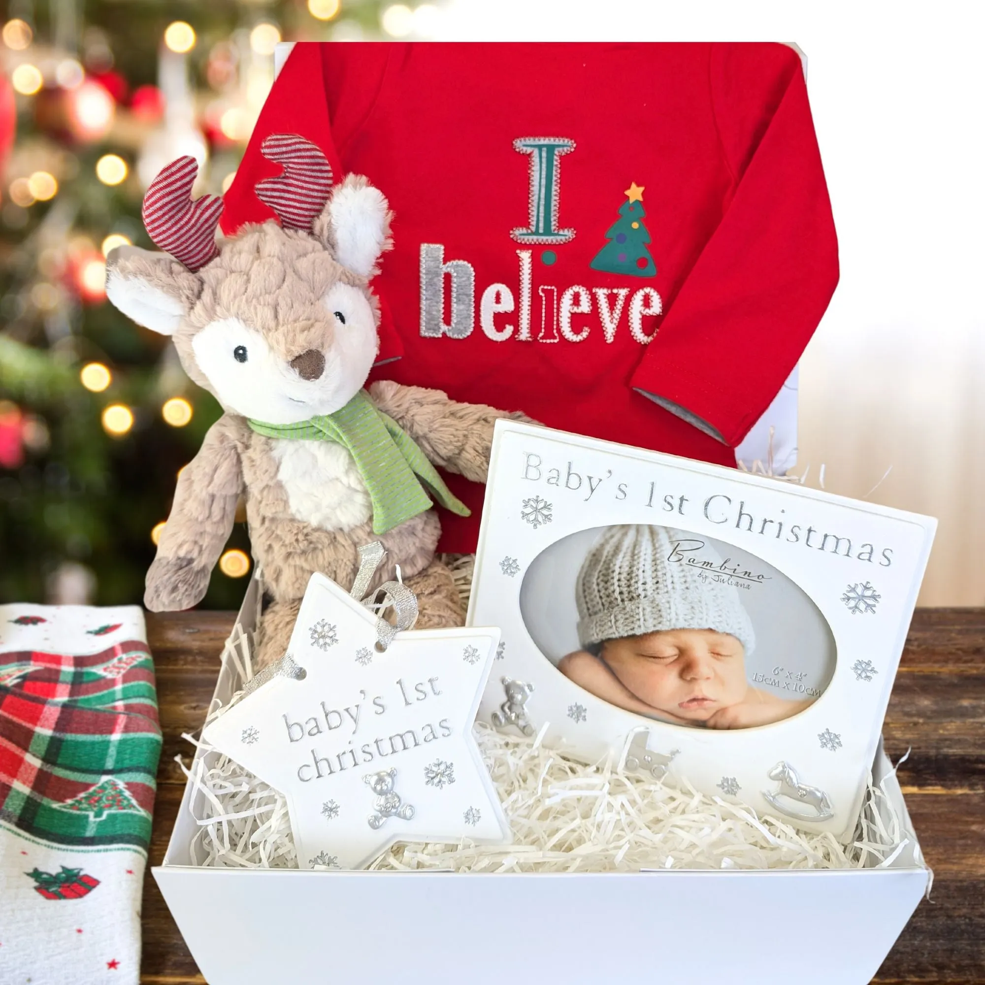 "I Believe" Baby's First Christmas Gift Box Hamper