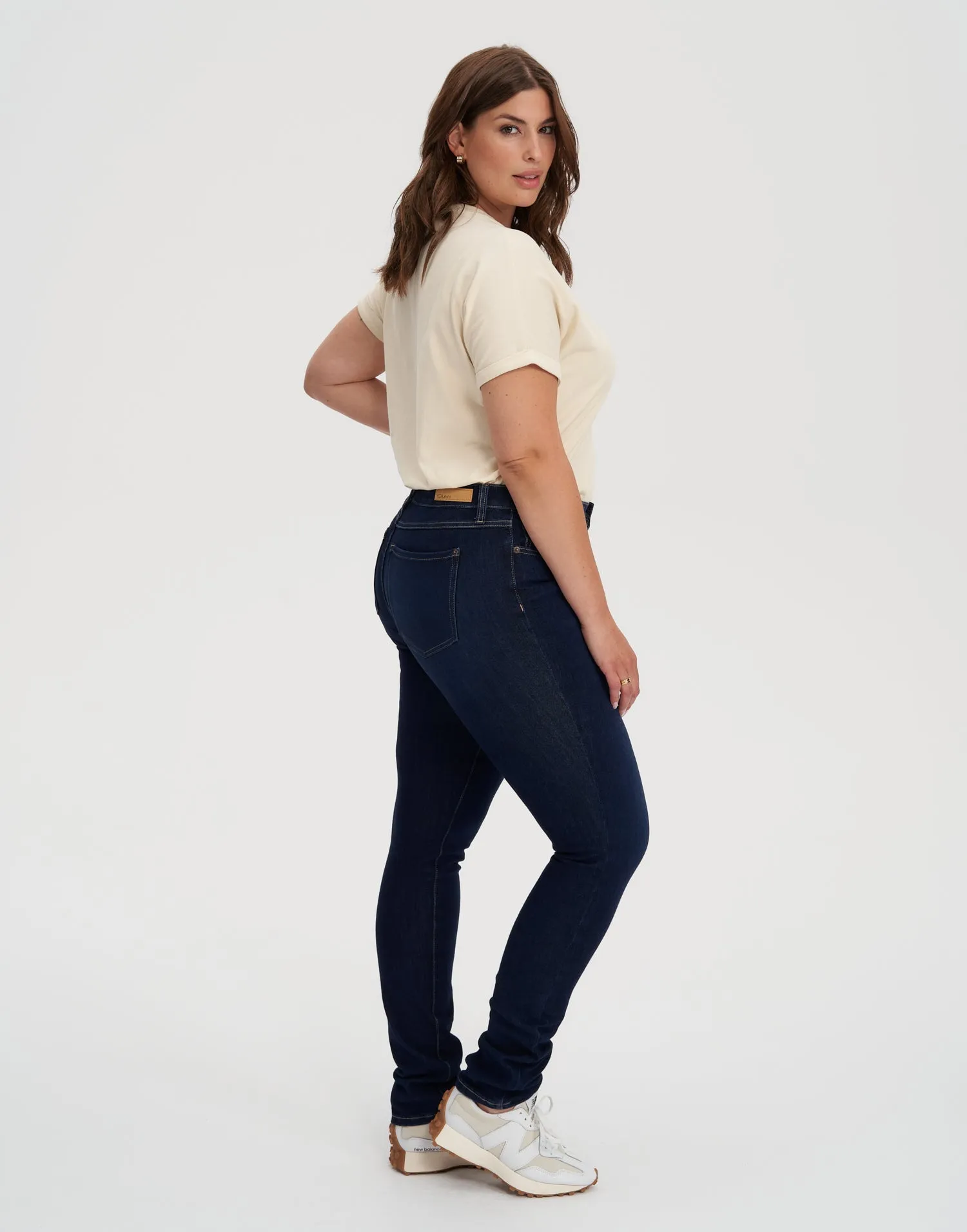 RACHEL CLASSIC RISE SKINNY JEANS / 34" DARK INDIE