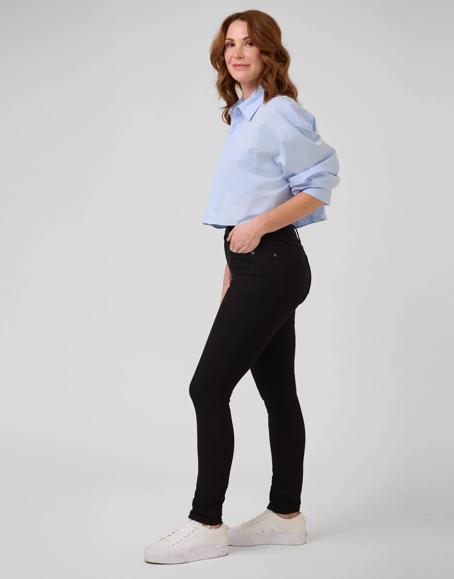 RACHEL CLASSIC RISE SKINNY JEANS / BLACK