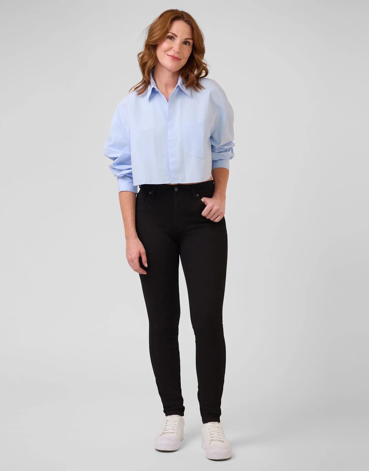 RACHEL CLASSIC RISE SKINNY JEANS / BLACK