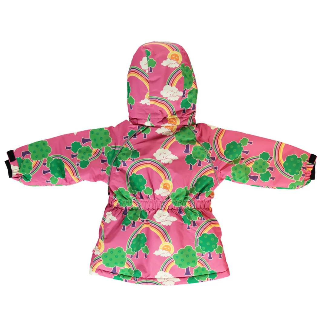 Rainbow Landscape Winter Jacket in Pink - 1 Left Size 7-8 years