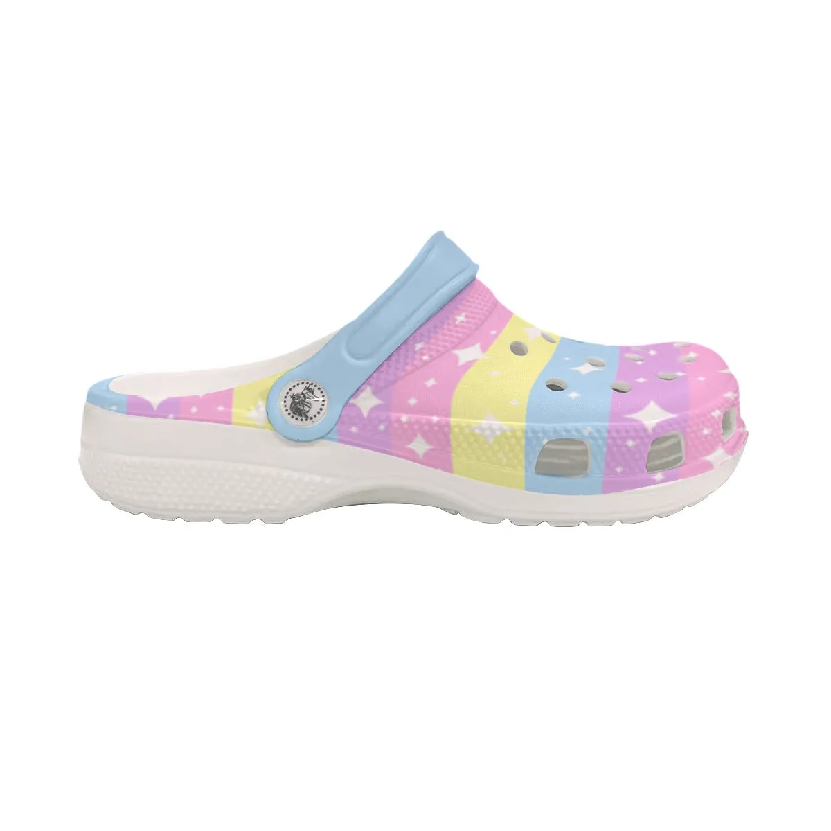 Rainbow Ribbon Classic Clogs Women's Shoes