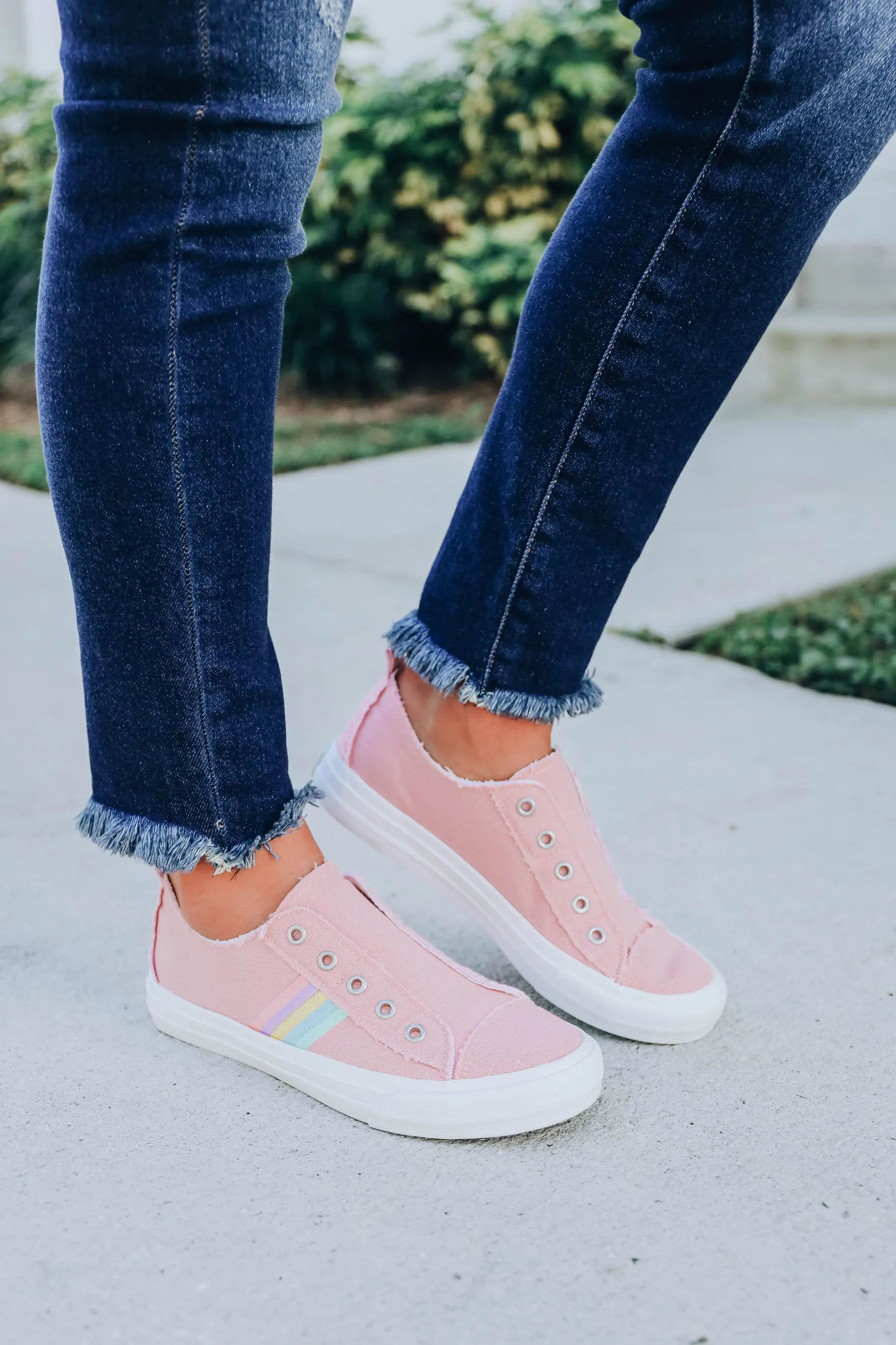 Rainbow Slip on Sneaker by Very G - Blush