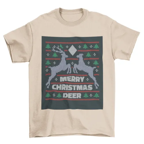 Reindeer Christmas Sweater T-Shirt