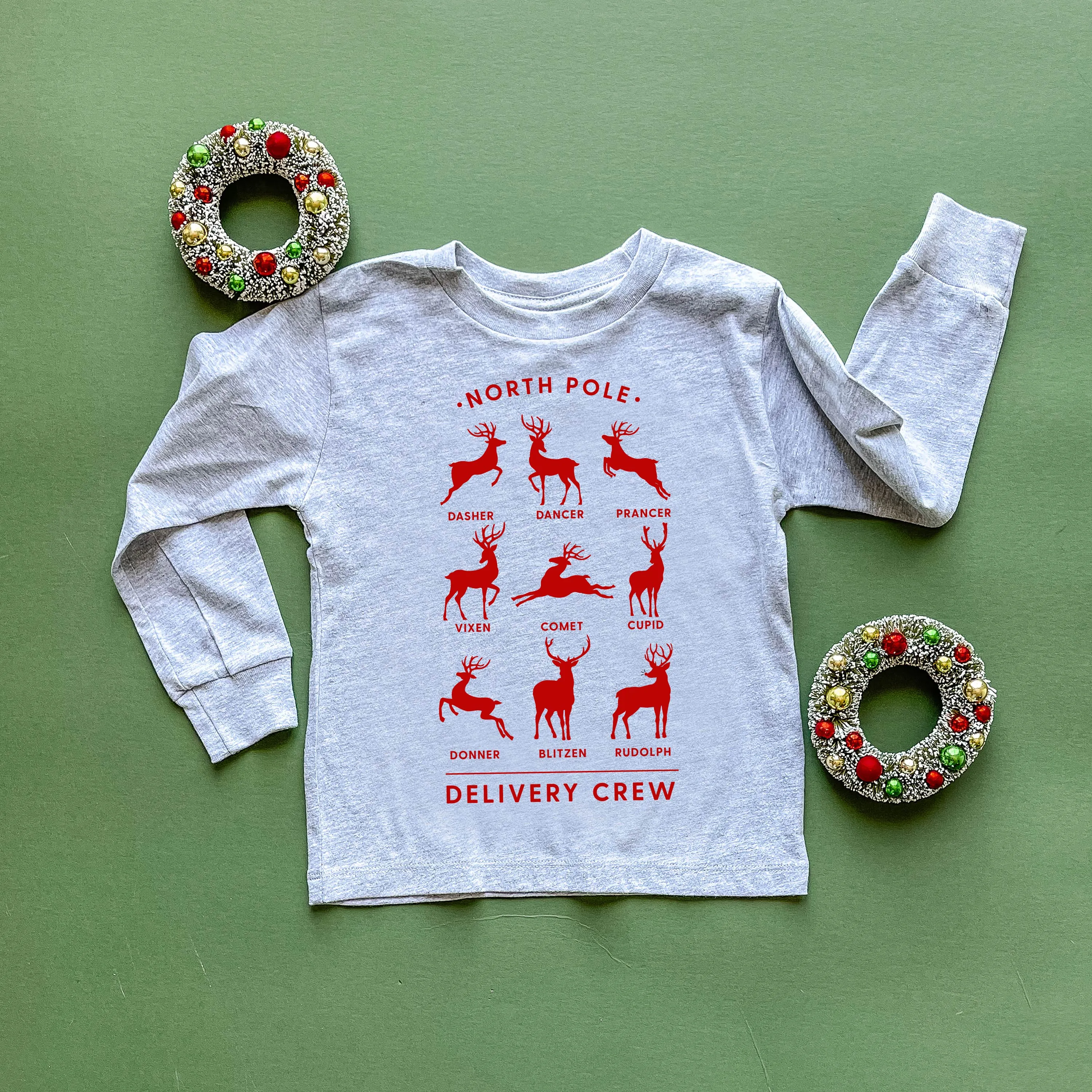 Reindeer - North Pole Delivery Crew - Child LONG SLEEVE Tee