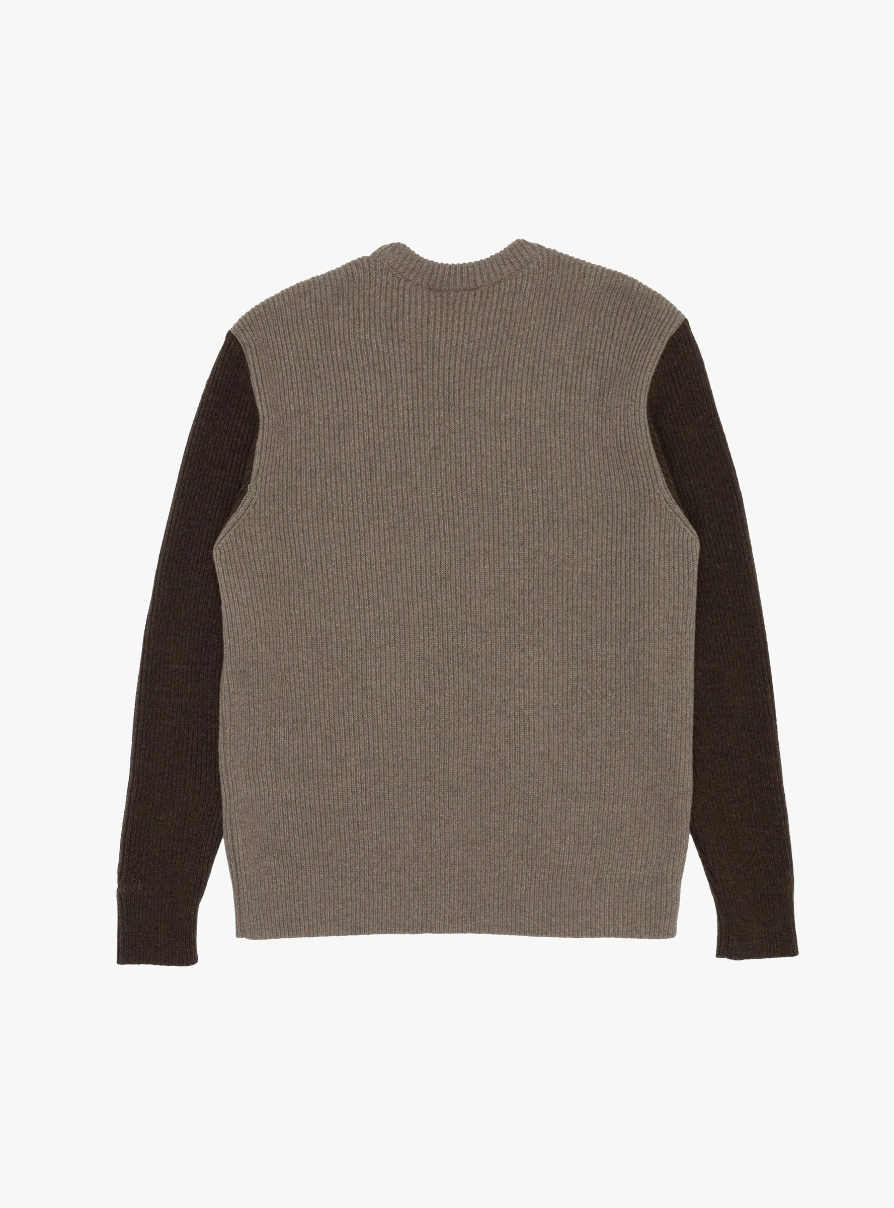 Relax Rib Knit Jumper Stone & Cold Brown