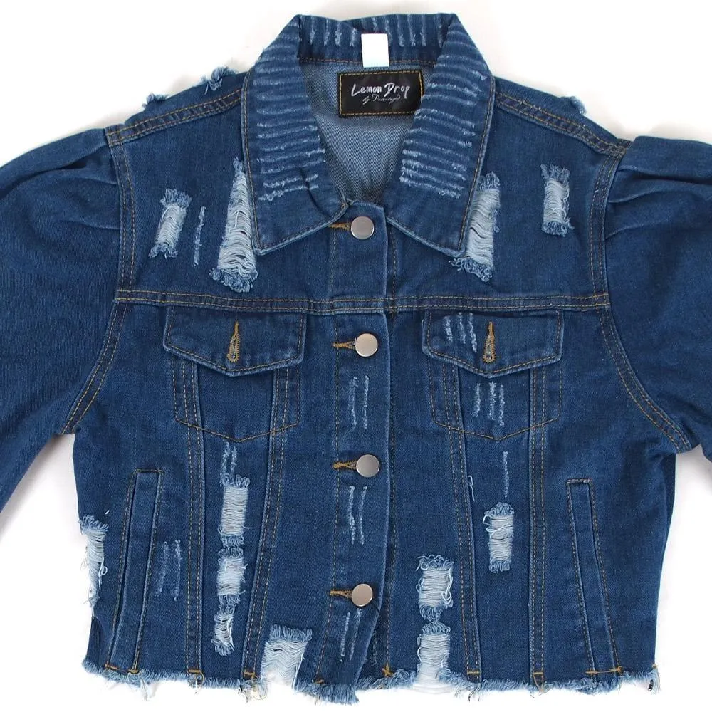 Riley Puff Sleeve Denim Jacket