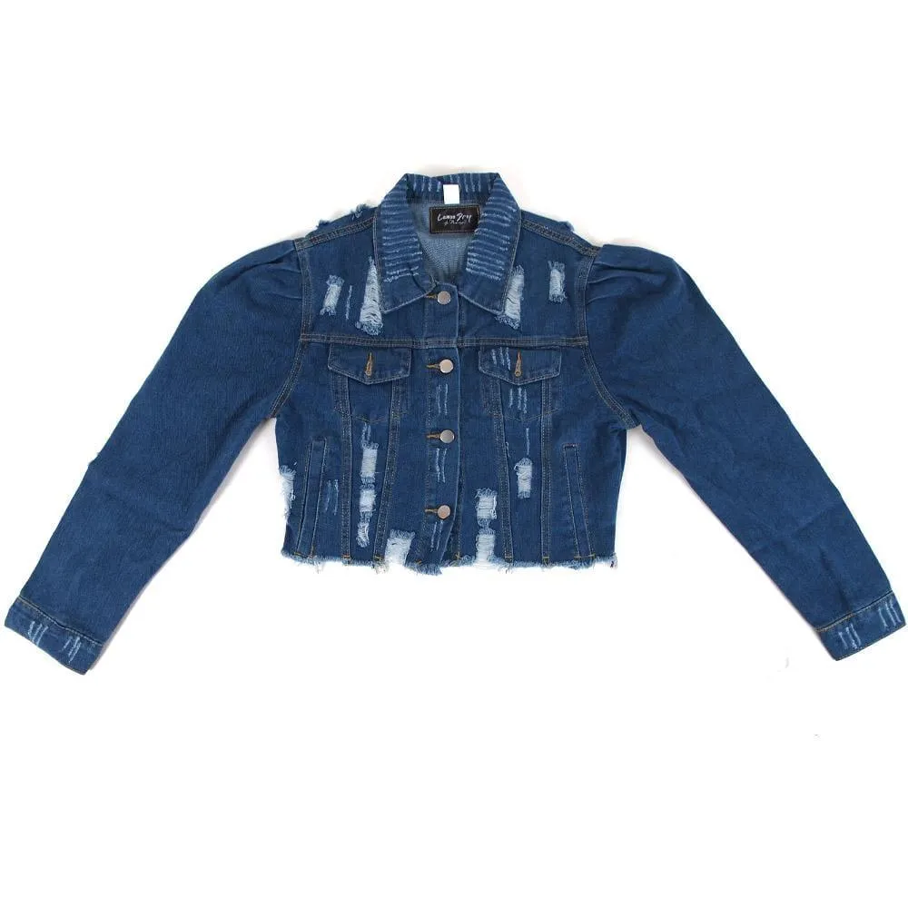 Riley Puff Sleeve Denim Jacket