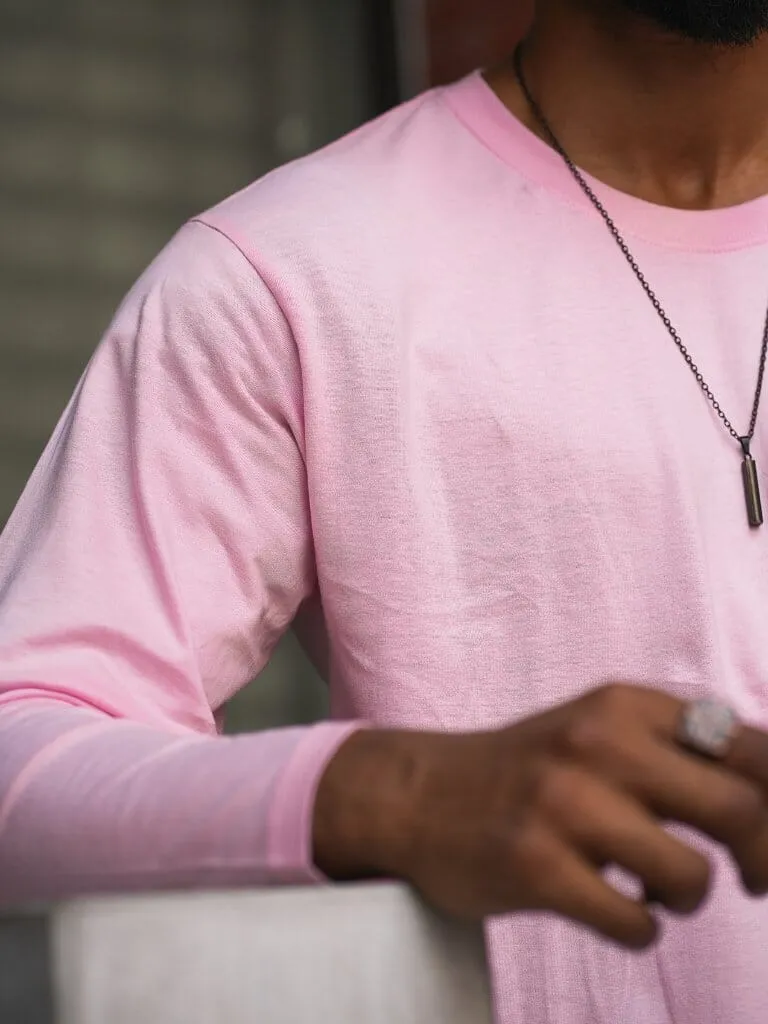 Round Neck Pink Full Sleeve