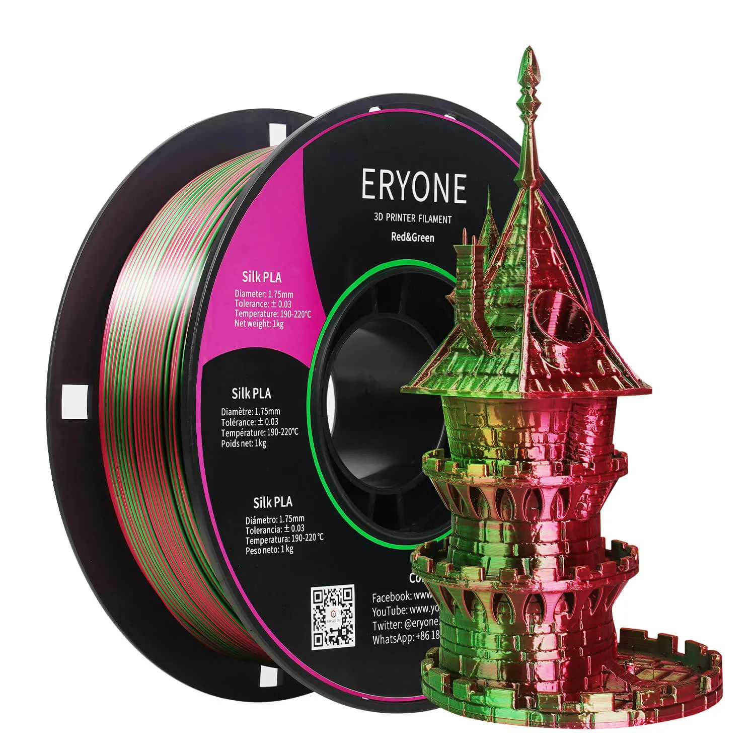 (RU only)Pre-sale- ERYONE All Series PLA 3D Filament 1kg  FREE SHIPPING(MOQ:20 rolls,can mix color)