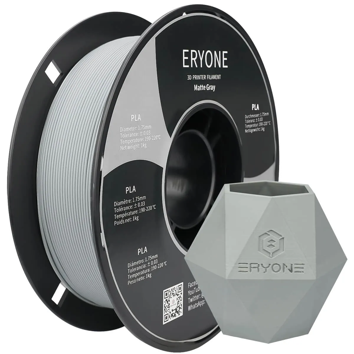 (RU only)Pre-sale- ERYONE All Series PLA 3D Filament 1kg  FREE SHIPPING(MOQ:20 rolls,can mix color)