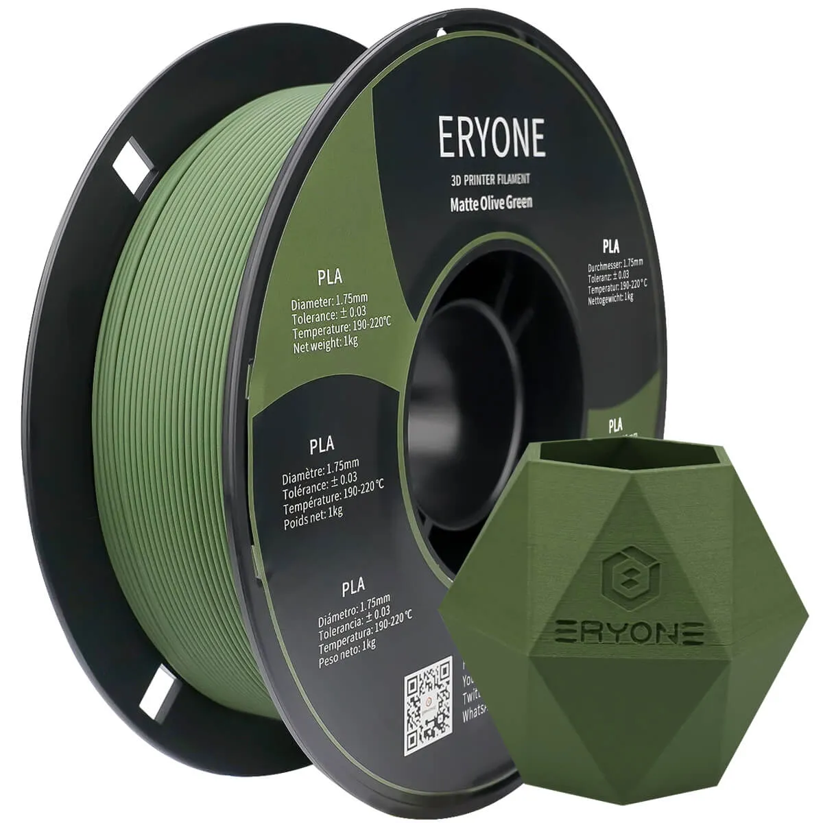 (RU only)Pre-sale- ERYONE All Series PLA 3D Filament 1kg  FREE SHIPPING(MOQ:20 rolls,can mix color)