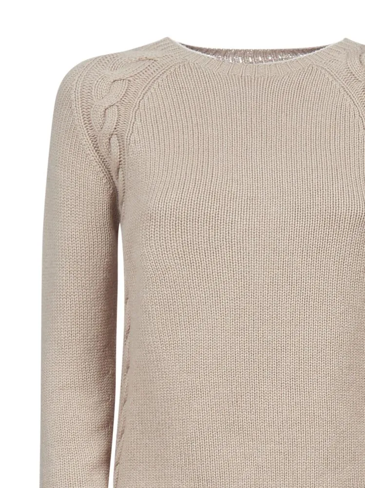 'S Max Mara Crewneck Cable Knit Jumper