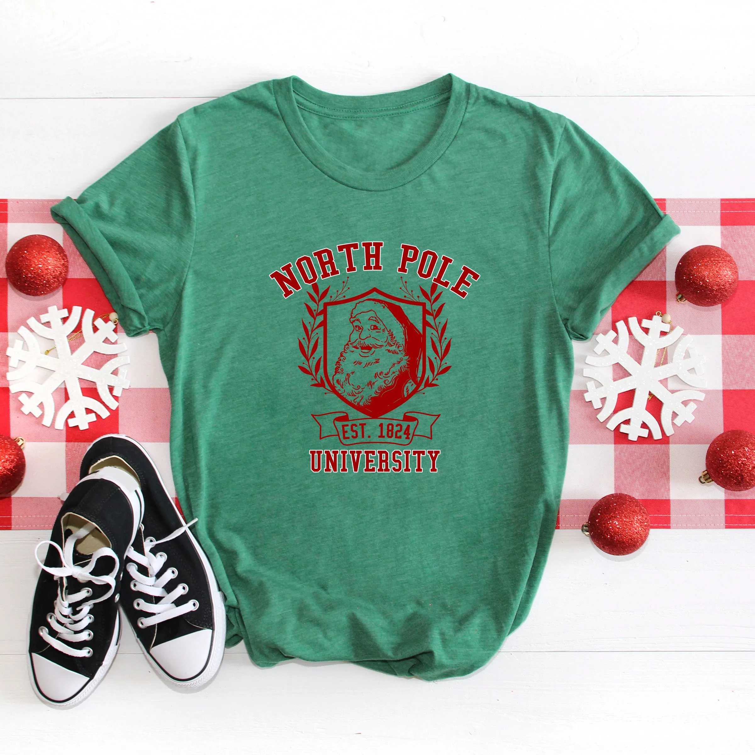 Santa North Pole University | Short Sleeve Crew Neck