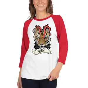 Shirt - Jingle Bells Jasmine Tiger Unisex 3/4 Sleeve