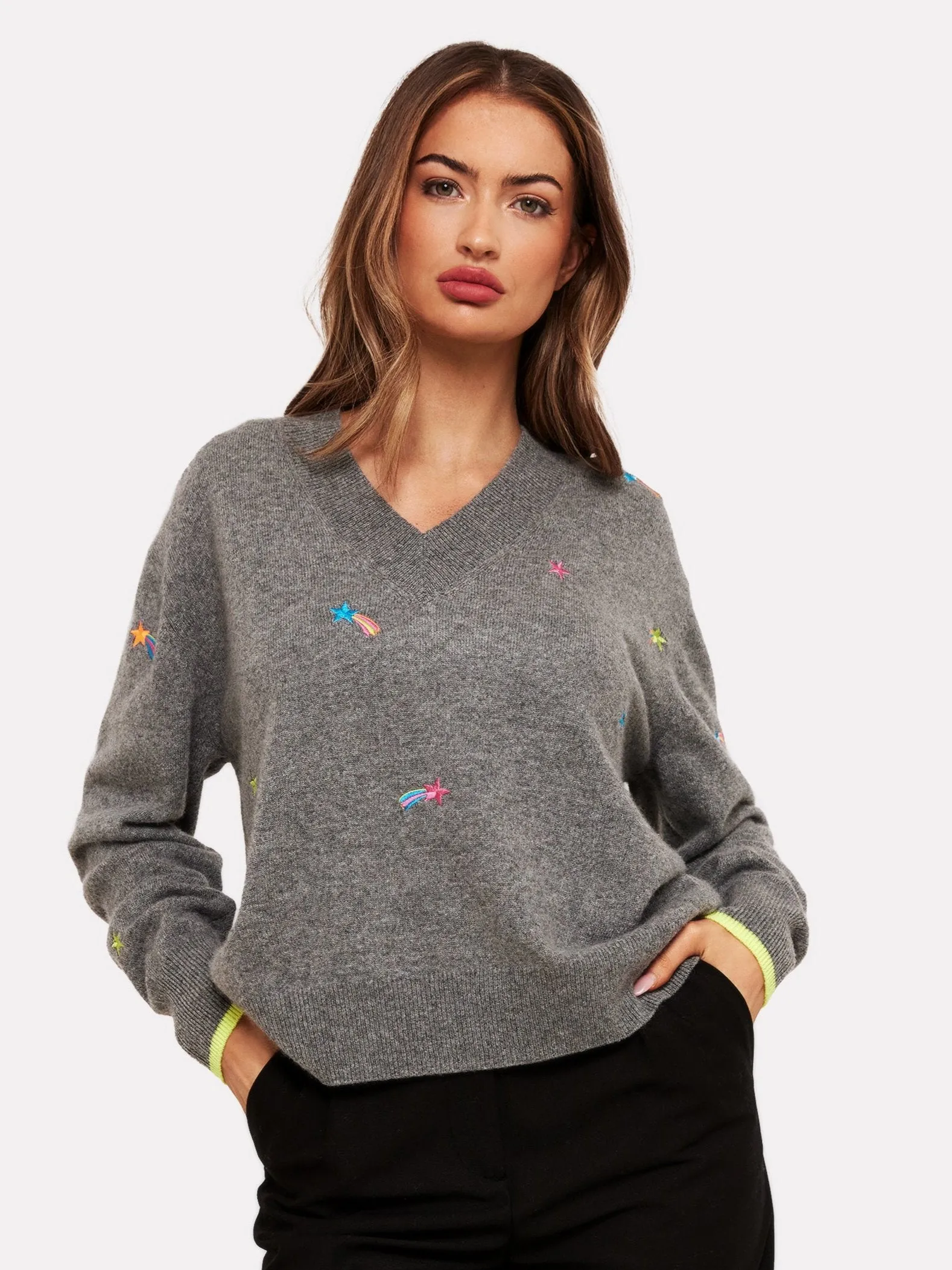 Shooting Star Cashmere V-Neck