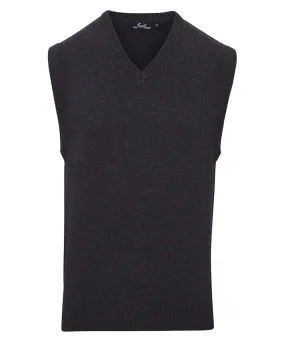 Sleeveless knitted sweater | Charcoal