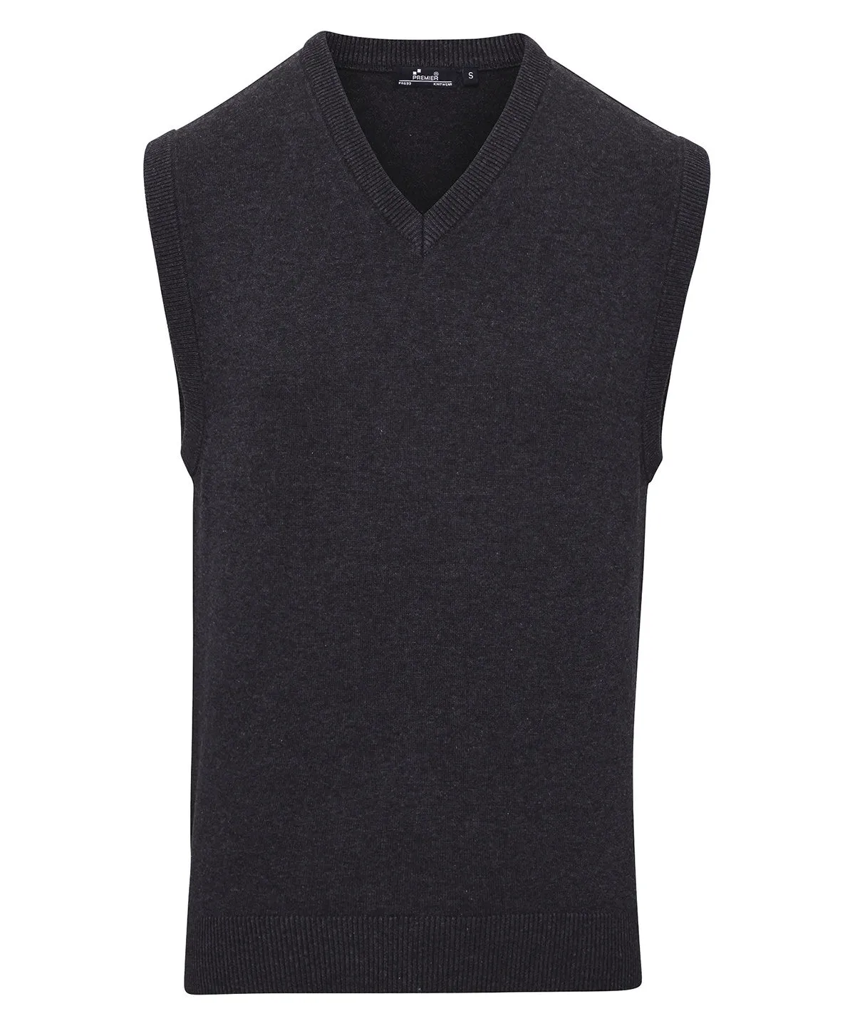 Sleeveless knitted sweater | Charcoal