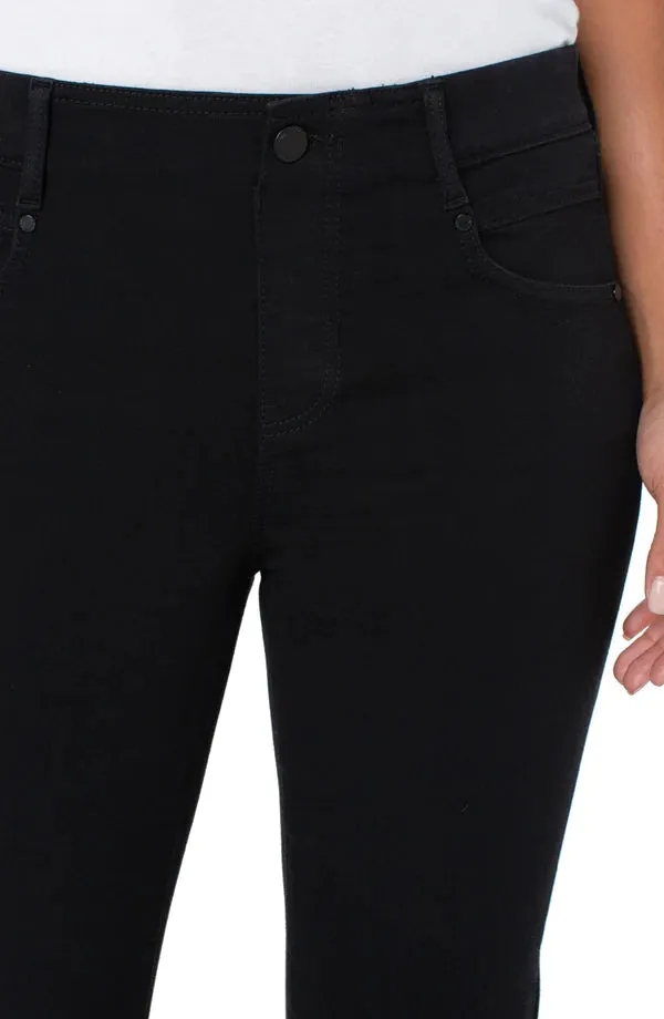 SLIM PULL ON MID RISE BLACK GIA GLIDER JEANS