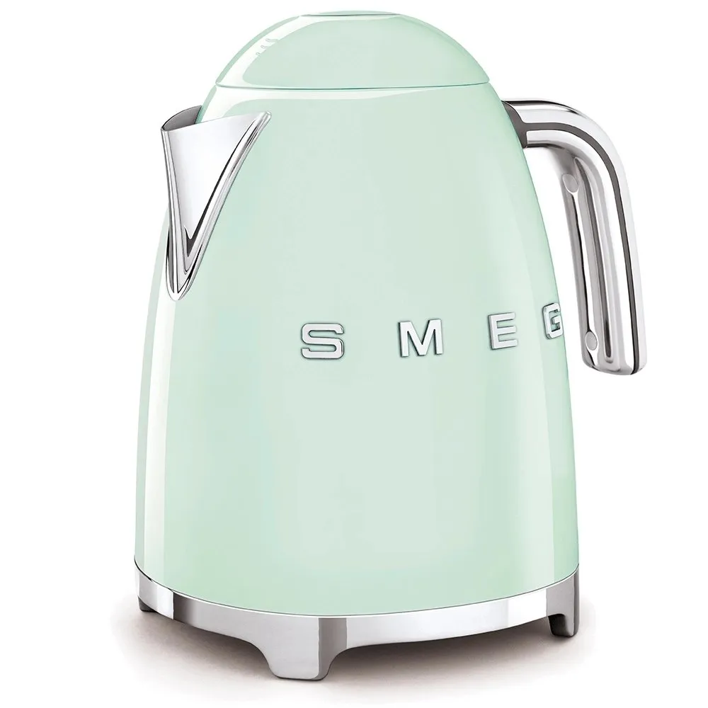 SMEG KLF03PGUK 1.7 Litre 50's Style Kettle, 22.6cm Wide - Pastel Green