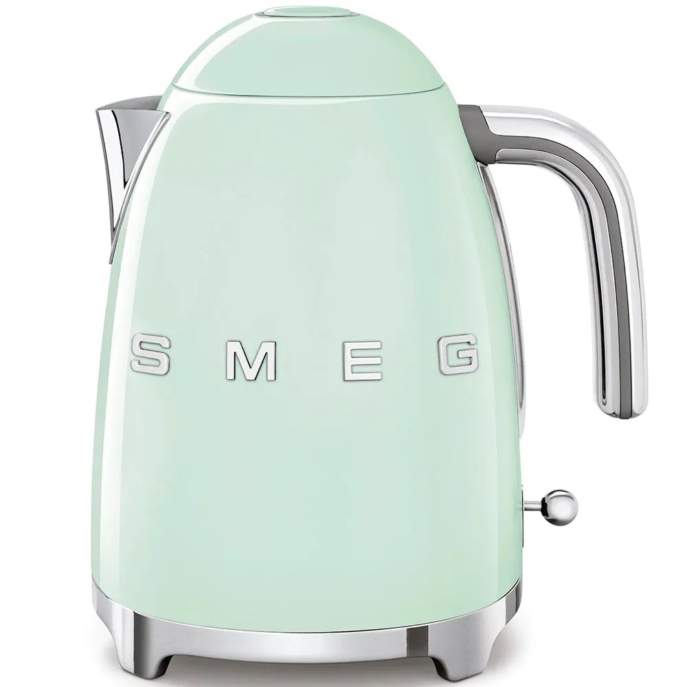 SMEG KLF03PGUK 1.7 Litre 50's Style Kettle, 22.6cm Wide - Pastel Green