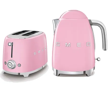 Smeg KLF04PKUK/PBUK/PGUK/RDUK Kettles 50's Style   TSF01PKUK/PBUK/PGUK/RDUK Toaster 50's Style