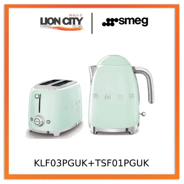 Smeg KLF04PKUK/PBUK/PGUK/RDUK Kettles 50's Style   TSF01PKUK/PBUK/PGUK/RDUK Toaster 50's Style