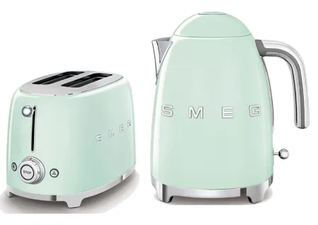 Smeg KLF04PKUK/PBUK/PGUK/RDUK Kettles 50's Style   TSF01PKUK/PBUK/PGUK/RDUK Toaster 50's Style